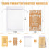 Novabright 24 Sets Employee Appreciation Gifts Bulk Bamboo Wooden Phone Stand for Desk with Greeting Cards Organza Bags