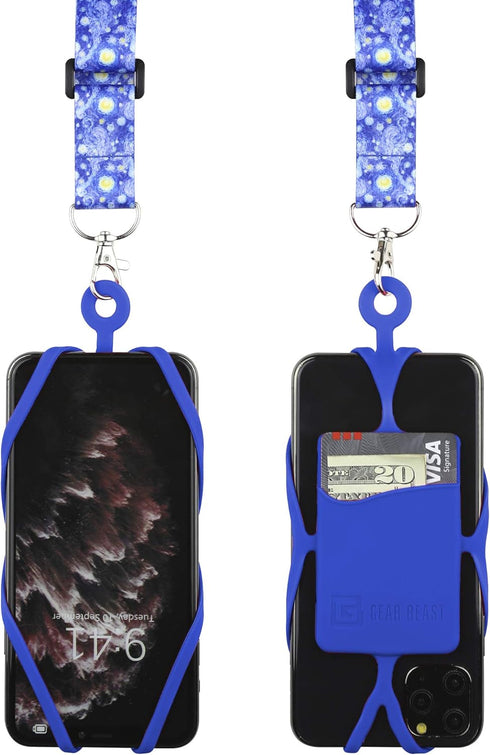 Gear Beast Cell Phone Lanyard - Universal Mobile Phone Lanyard with Case Holder & Soft Neck Strap