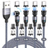 4 Pack Magnetic Charging Cable (3.3ft/6.6ft/6.6ft/10ft) - 540 Rotating, 3-in-1 Nylon Braided for Micro, Type C,