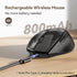 TECKNET Wireless Mouse Jiggler, USB-C Rechargeable, Silent Click, Ergonomic 6400 DPI Mouse