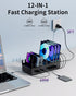 Dywcdnice 600W 12-Port 100W Charging Station for Multiple Devices, USB C Charging Station with Dual PD PPS, Multi