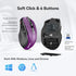 TECKNET Wireless Mouse for Laptop, Silent Click, 2.4G USB Optical Mouse with 6 Adjustable 4000 DPI - Purple