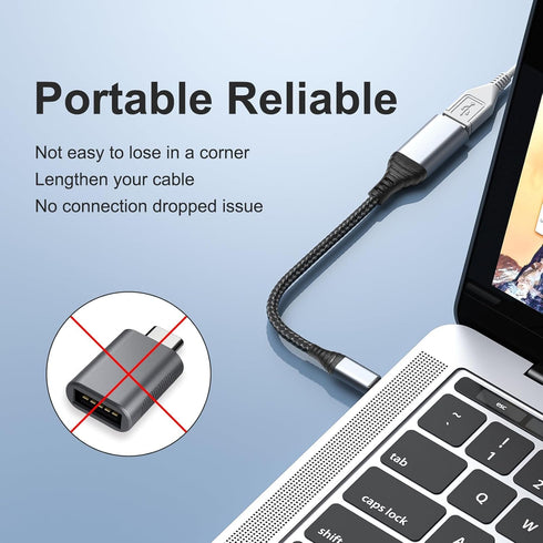 ROTOPATA 2 Pack 3.1 5 USB C to USB Adapter, Type C Male to USB Female OTG Cable Converter, Gbps High Speed, USB Adapter