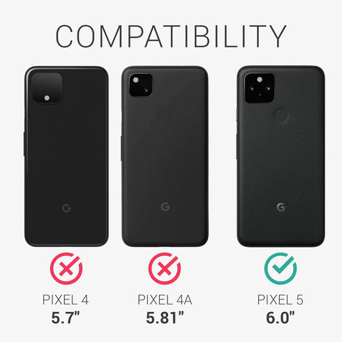 kwmobile Case for Google Pixel 5 - Soft Slim Protective TPU Silicone Cover in Arctic Night