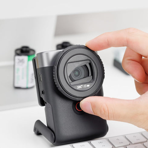 Kiorafoto V10 Lens Cap, Camera Cover Protector for Canon PowerShot V10 Vlog, Rotating Anti-Scratch Dustproof Accessory