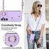 Samsung Galaxy S24 Phone Case for Women, Crossbody Wallet Case with Credit Card Holder Lanyard Shockproof Purse