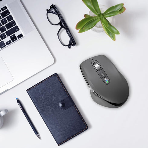 INFINMIND 4-Level Wireless Side Scroll Mouse with Multi-Device, Ergonomic Computer Mice with Smart Flying Scroll, Quiet