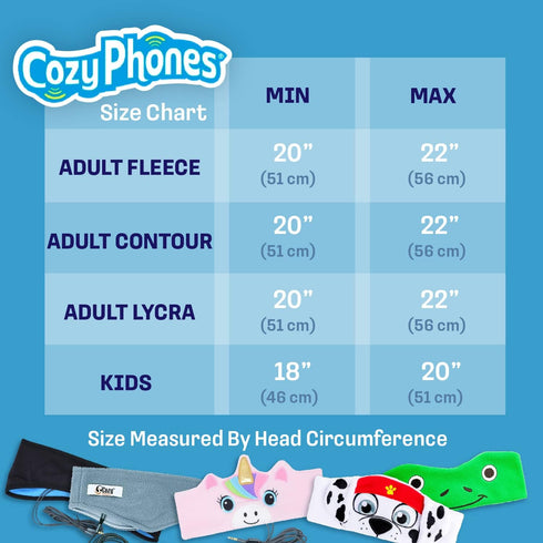 CozyPhones Kids Over The Ear Headband Headphones - Volume Limited with Thin Speakers & Super Soft Stretchy Headband -