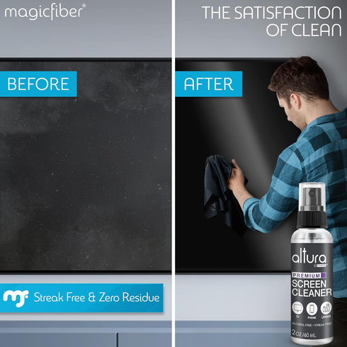 Screen Cleaner Spray and Wipe – Car Screen Cleaner & Computer Screen Cleaner – Laptop Cleaning Kit for MacBook Monitor Phone Cleaner