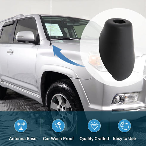Anina 86392-35040 Antenna Ornament for Toyota 4 Runner 2010-2014, Rubber Antenna Base Bezel Car Radio Mount