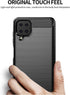 Samsung Galaxy A12 Case with HD Screen Protector, Soft TPU Slim Non-Slip Protective Cover (Black Brushed TPU)