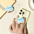 Translucent Clear Phone Grip with Expanding Kickstand, Cell Phone Collapsible Stand Beach Ocean Starfish Design for