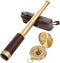 Laupha Retro Pirate Telescope Zoomable 25x30 Spyglass Portable Collapsible Handheld Telescope Vintage Monocular