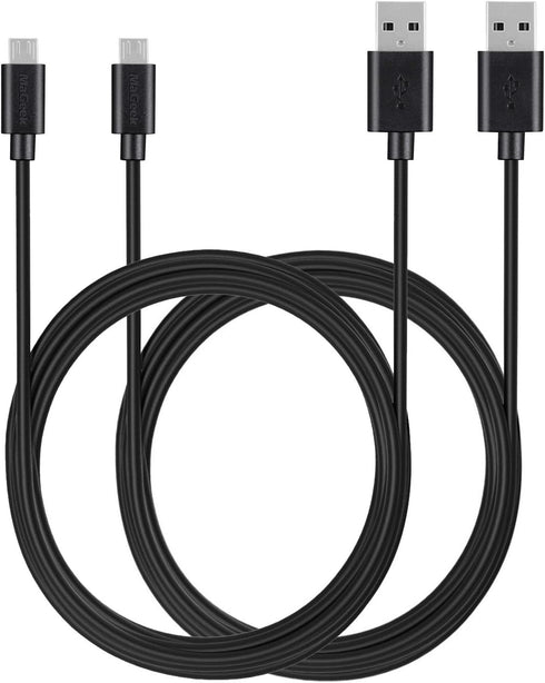 MaGeek Micro USB Cable (2-Pack) 10ft, Extra Long High Speed Charge & Sync Cord for Samsung, LG, Nexus, Android (Black)