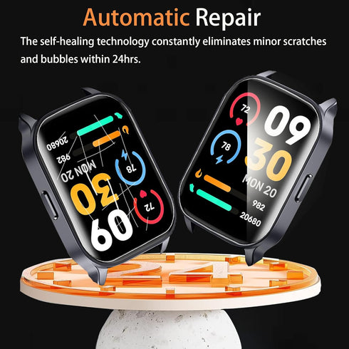 Compatible ID208 Plus Smart Watch Screen Protector, 3 Pack Lamshaw 3D Full Coverage PET Soft Film