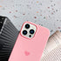 Jmltech Silicone Case for iPhone 13 Pro Max, Girly Heart Design with Soft Anti-Scratch Microfiber Lining - Pink