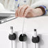 Uanqfegy 6Pcs Adhesive Rotatable Cord Organizer - Cable Clips for Phone Chargers Nightstand Home Office Car (Black)