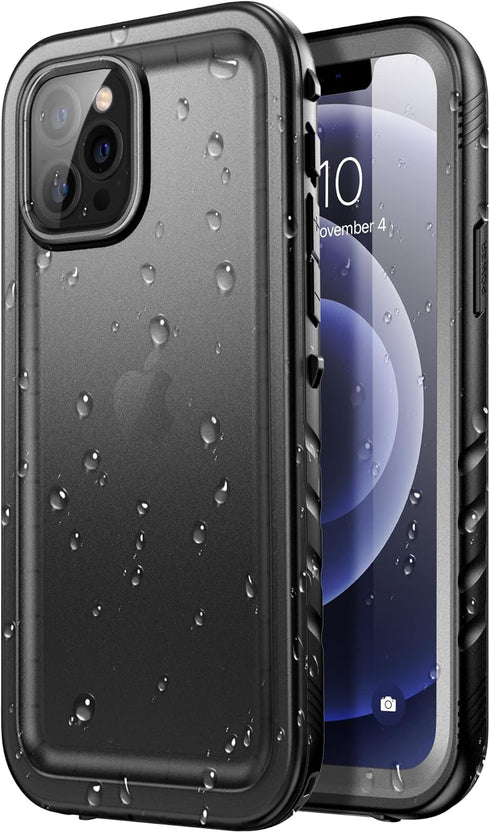 SPORTLINK Waterproof Case for iPhone 12 Pro Max, Full Body Shockproof Dustproof Rugged Case