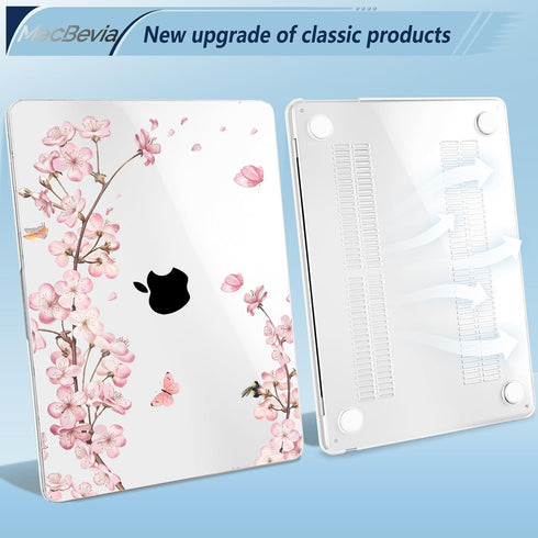 MecBevia 2026 M5 13 inch 2026 2025 2024-2022 M5 A3449 M4 A3240 M3 A3113 M2 A2681, Compatible with MacBook Air Case