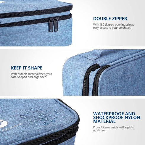 11 inch) Travel Electronics Organizer, Waterproof Cable Organizer Bag for Electronic Accessories Double Layer Large