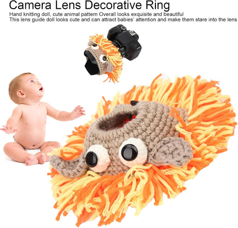 Agatige Shutter Huggers, Hand Knitted Camera Lens Decorative Ring Camera Prop Handmade Knitted Lens Accessories