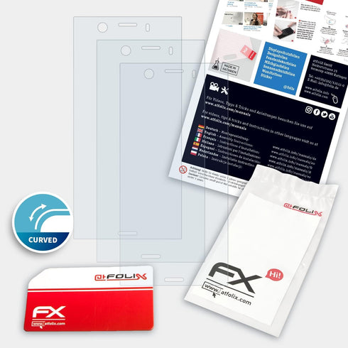 Screen Protector compatible with Sony Xperia XZ1 Compact - Ultra Clear and Flexible FX Screen Protection Film (3X)