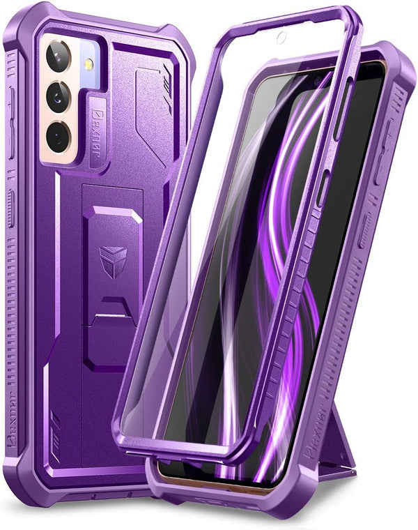 Dexnor for Samsung Galaxy S21 Case - Heavy Duty Military Grade Protection with Built-in Screen Protector