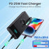 HETP 10800mAh QC4.0+PD 25W Bank,6 Pack 16/15/14/13, Portable Charger Fast Charging USB C Power Outputs LCD Display