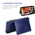 KIHUWEY Wallet Case for iPhone Xs/X, Premium Leather Kickstand Protective Cover (Blue)