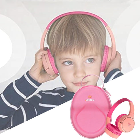Aproca Pink Hard Storage Case for Belkin SoundForm Mini, Wireless Bluetooth Headphones