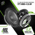 Timpano 6.5 Inch Shallow Car Speaker 600 Watts TPT-MB6-4 SLIM Shallow Profile 4 Ohm, PRO Midbass Car Audio Loudspeaker Compact for Doors (Single)