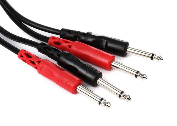 Hosa CPP-202 6.6 Feet Dual 1/4 Inch TS to Dual 1/4 Inch TS Stereo Interconnect Cable