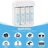 winbasic 1.5V (4-Bay 3600mWh (4 Pack) Rechargeable Lithium AA Batteries with Charger Independent Slot), Long Lasting