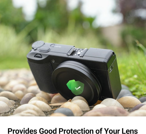 JJC Aluminum Lens Cap Cover Protector for Ricoh GR IIIx, GR III, GR II with Soft EVA Interior - Black
