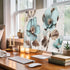 Singingin 32 Inch, Victorian Style Broccoli Butterfly TV Dust Cover Blue Flowers Plant Computer Monitor Cover Dustproof