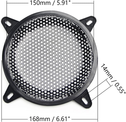 Fielect 6.5in Circle Speaker Mesh Cover - Subwoofer Guard