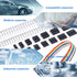 Glarks 700Pcs Connector Assortment Kit - 2.54mm Plug Housing & Male/Female Pin with 10 Wire Rainbow IDC Cable