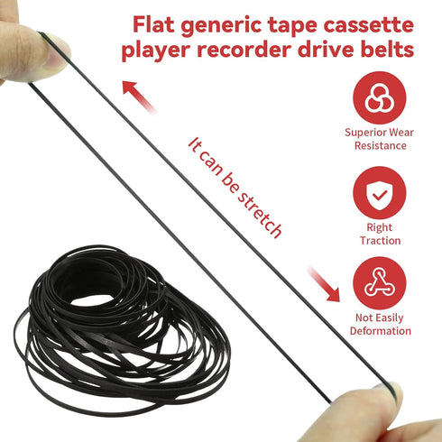 Cassette Cassette 40-135 MM (50PCS) 4MM) Recorder Rubber Belt - Recorder Repair Maintenance Mix Flat Tape Machine