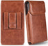 Miimall Phone Belt Holster Case for Galaxy S24 Ultra, S23 Ultra, S22 Ultra 5G, Google Pixel 8 Pro - Coffee-X-Large