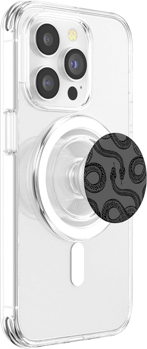 Slithering Black Snakes Drawing PopSockets PopGrip for MagSafe