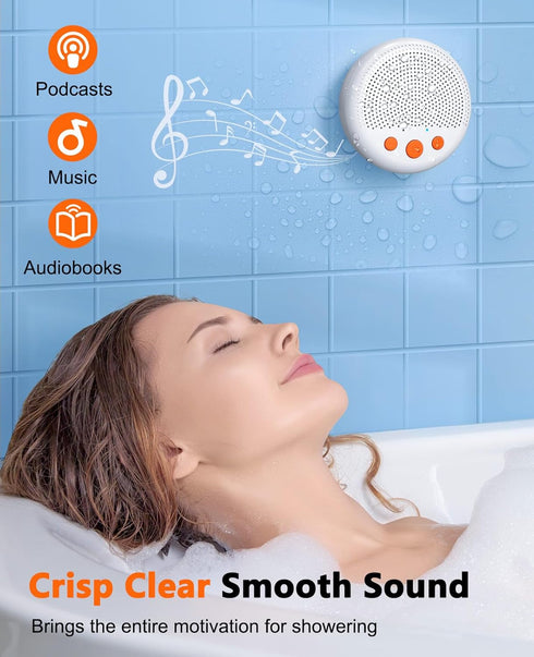 LENRUE Shower Speaker, Bluetooth Waterproof Speaker Wireless, Portable Speaker with Clear Loud Sound, Suction Cup