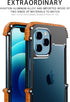 Kowauri Case for iPhone 12 Pro Max, Drop Protection Aluminum Metal Wood Bumper Frame Cover, Black