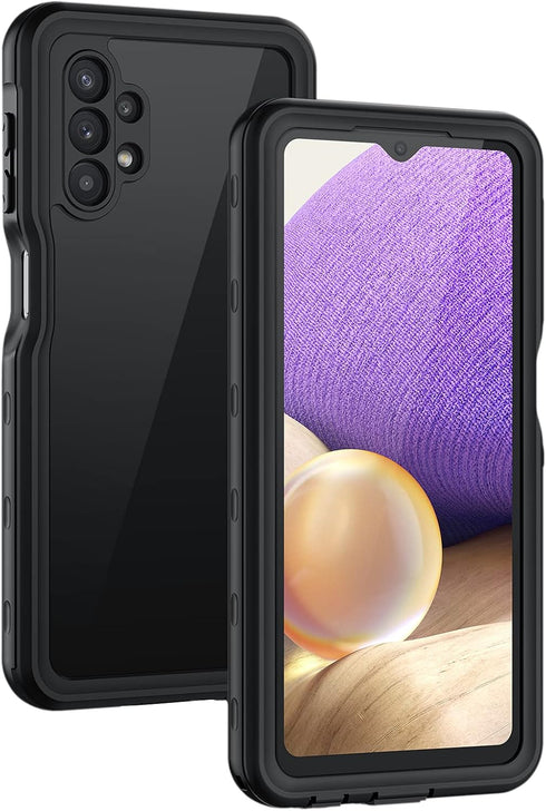Lanhiem IP68 Waterproof Dustproof Case for Samsung Galaxy A32 5G, Built-in Screen Protector, Heavy Duty Protective