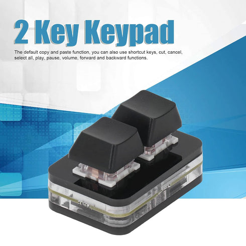 Red Switch Keyboard, Mini USB Mechanical Keypad for Rhythm Games, 2 Keys Copy Paste Function, Easy to Program (Black)