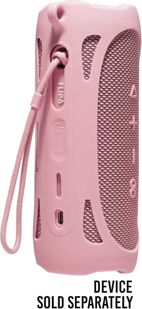 Alltravel Silicone Cover Skin for JBL Flip 6 Portable Bluetooth Speaker, Customized Protection Solution (Pink)