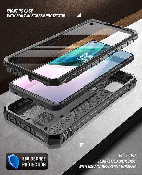 Poetic Revolution Series Case for OnePlus Nord N10 5G, Rugged Shockproof Cover with Kickstand
