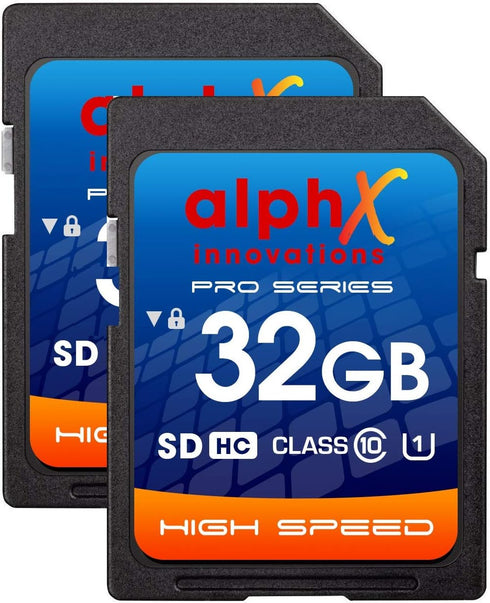 AlphX 32GB SD HC Class 10 High-Speed Memory Card for T7i T7 T6i T6S T6 T5i T5 T4i T3i T3 T2i