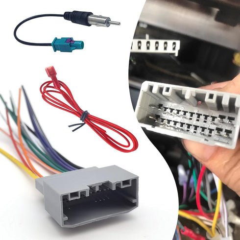 DACIRTY 3 PCS Radio Wire Harness, Standard Stereo DVD Modified Power Speaker Tail