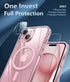 FNTCASE iPhone 15 Case: Rugged Shockproof Bumper, Military Grade Drop Protection, Anti-Yellowing, 6.1" Clear PinkRing.