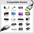 8K 3FT 5-Pack, 48Gbps 2.1 HDCP2.3, Dolby HDR10+ PS5, Slim HDMI Cables Ultra High-Speed, HDMI Cord Supports VRR, ALLM